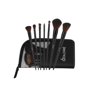 Qolore 10Pcs Brush Set With Bag - Black