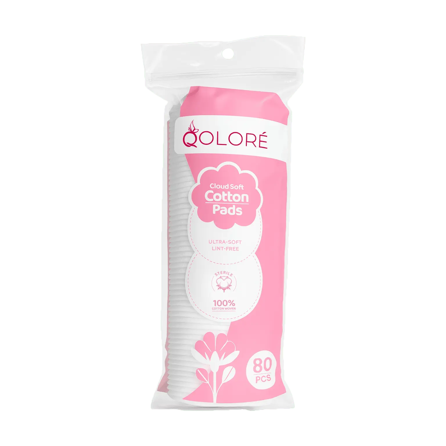 Qolore Cloud Soft Cotton Pads - 80Pcs